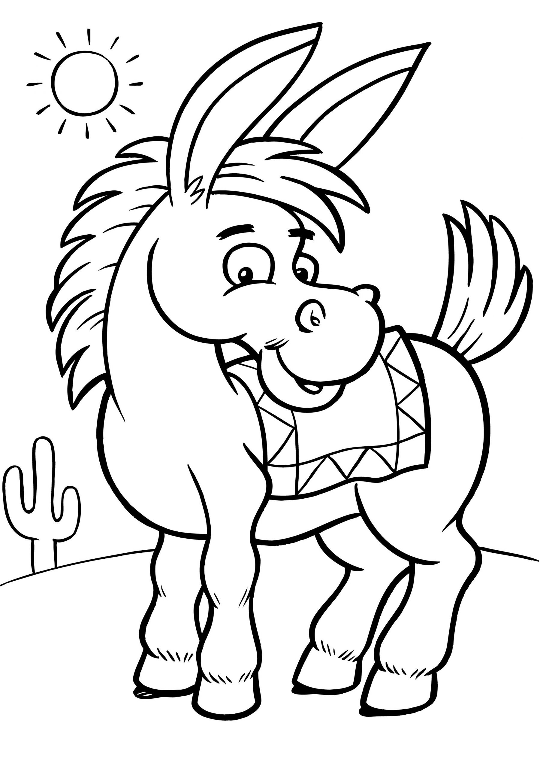 Coloring Pages For Kids Free
 Free Printable Donkey Coloring Pages For Kids
