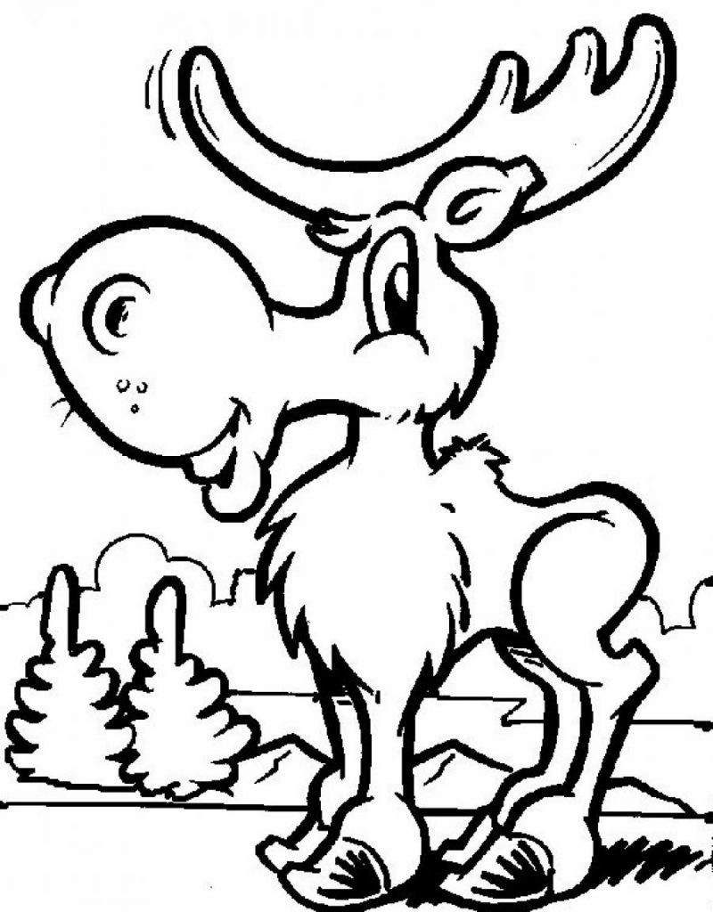 Coloring Pages For Kids Printable
 Free Printable Moose Coloring Pages For Kids