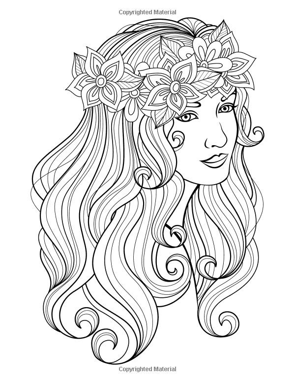 Coloring Pages Of Girls For Adults
 AmazonSmile Faces Coloring Book for Grown Ups 1 Volume 1