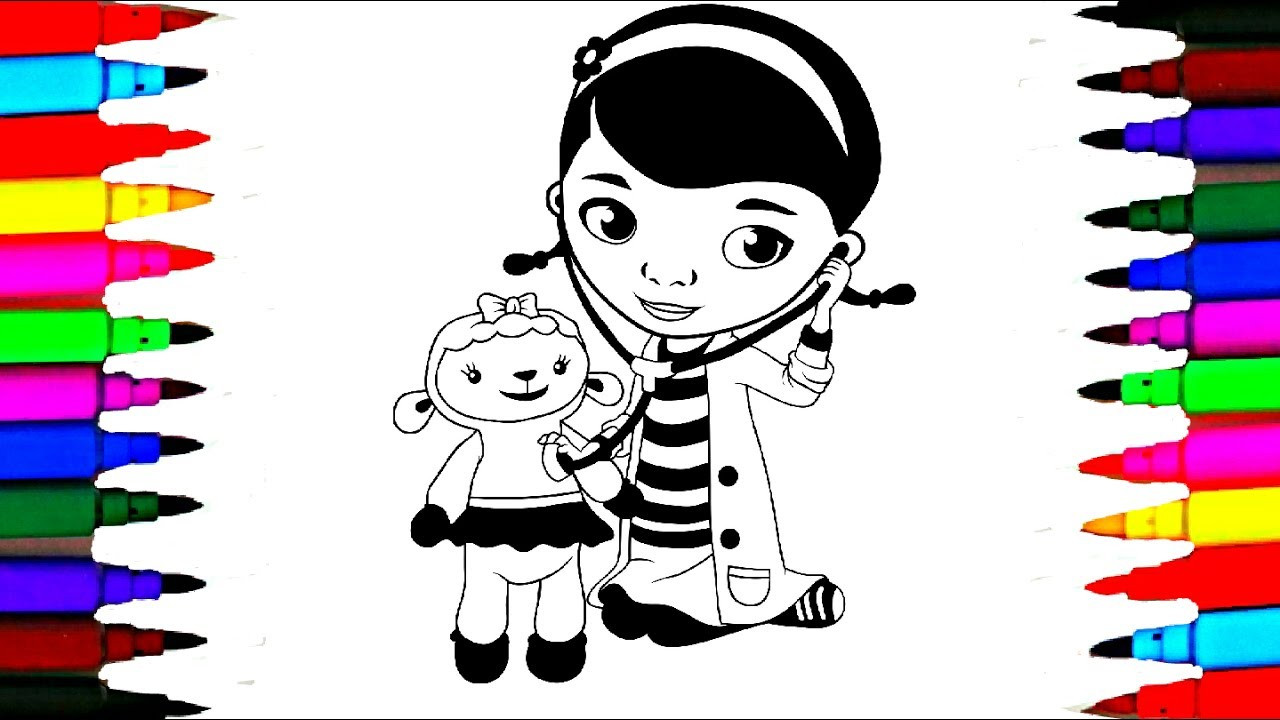 Coloring Videos For Kids
 Doc Mcstuffins and Lambie Coloring Pages l Disney Junior