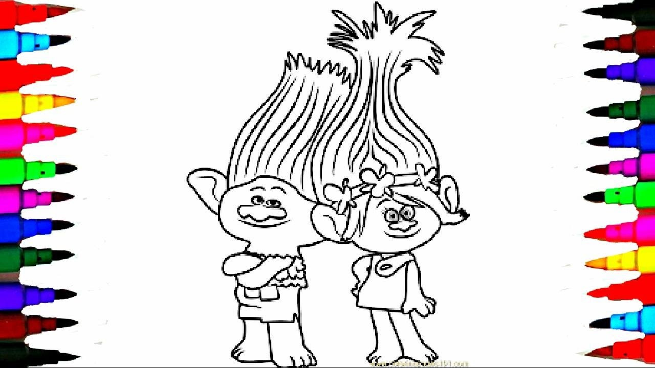 Coloring Videos For Kids
 Coloring Pages DREAMWORKS TROLLS Coloring Book Videos for
