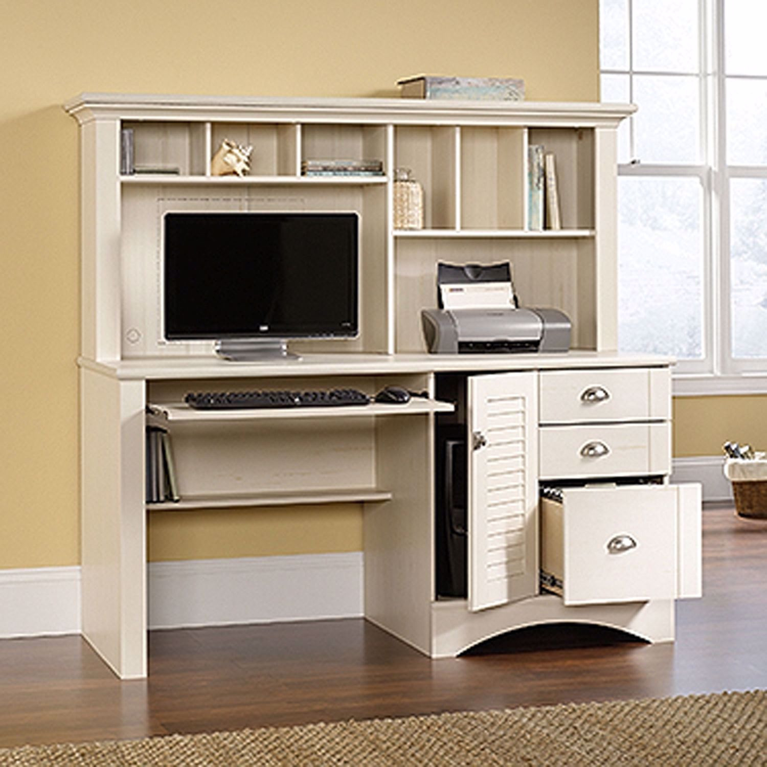 Computer Desk For Small Bedroom
 Harbor View puter Desk W hutch Antiqued White
