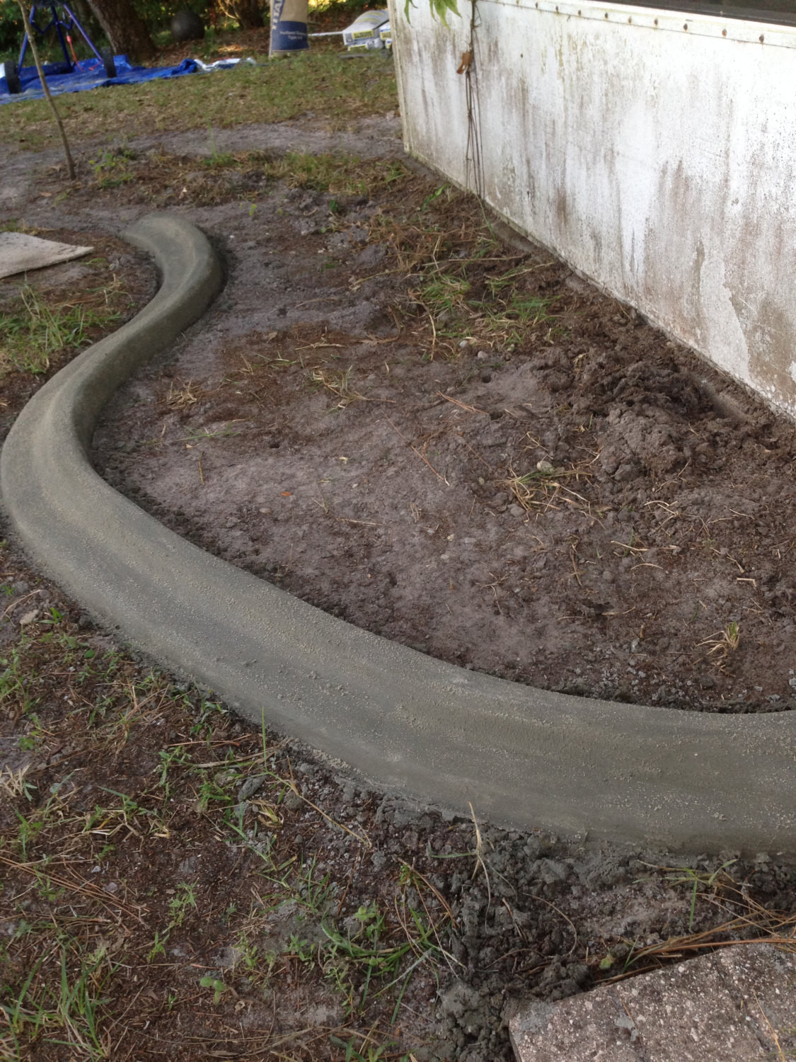 Concrete Landscape Edging Blocks
 Custom concrete curbing edging landscaping do it yourself