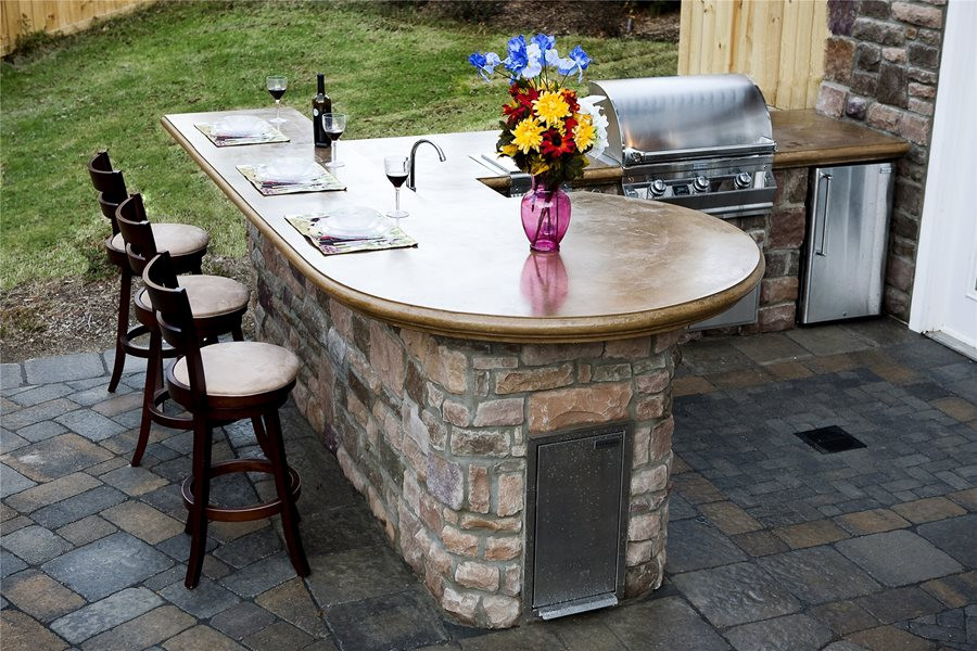 Concrete Outdoor Kitchen
 Backyard Kitchen Tips Landscaping Network