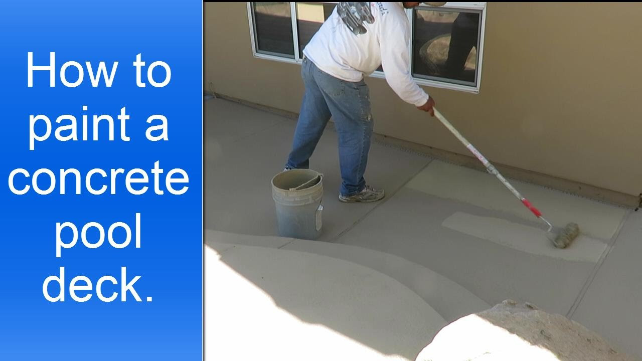 Concrete Pool Deck Painting
 How to paint a concrete pool deck