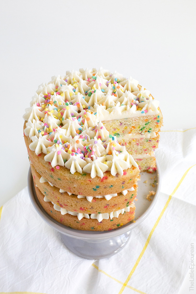 Confetti Birthday Cake
 Coconut Confetti Cake with Coconut Buttercream The Little