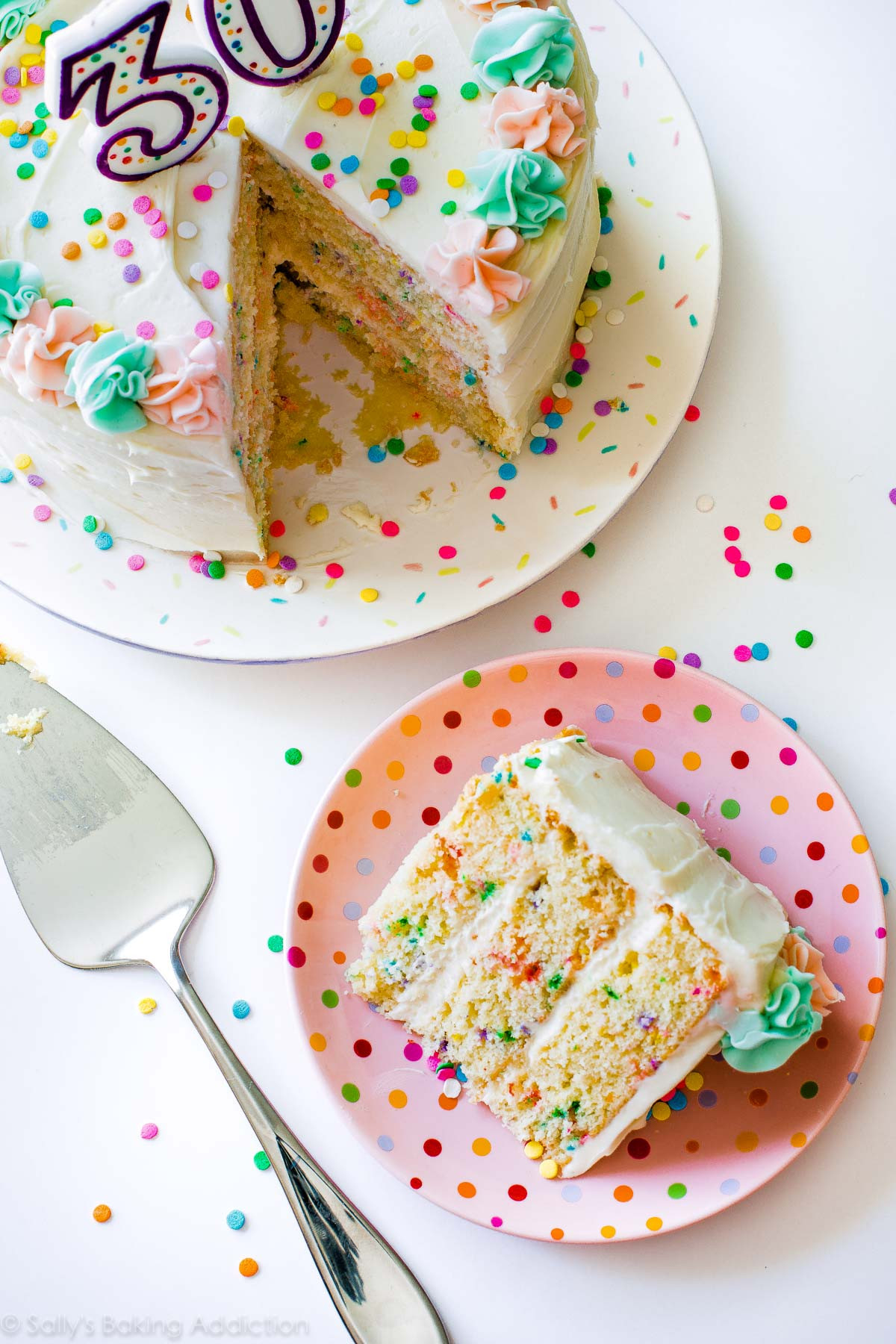 Confetti Birthday Cake
 Funfetti Layer Cake Sallys Baking Addiction