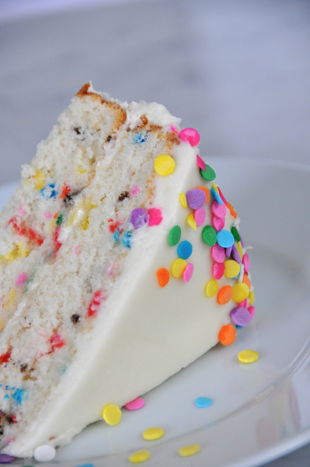 Confetti Birthday Cake
 deliciously organized HOMEMADE CONFETTI CAKE