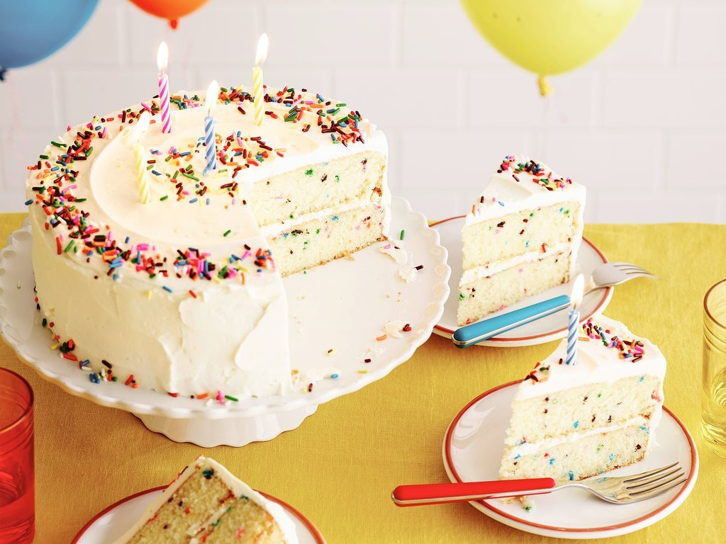 Confetti Birthday Cake
 Fluffy Confetti Birthday Cake