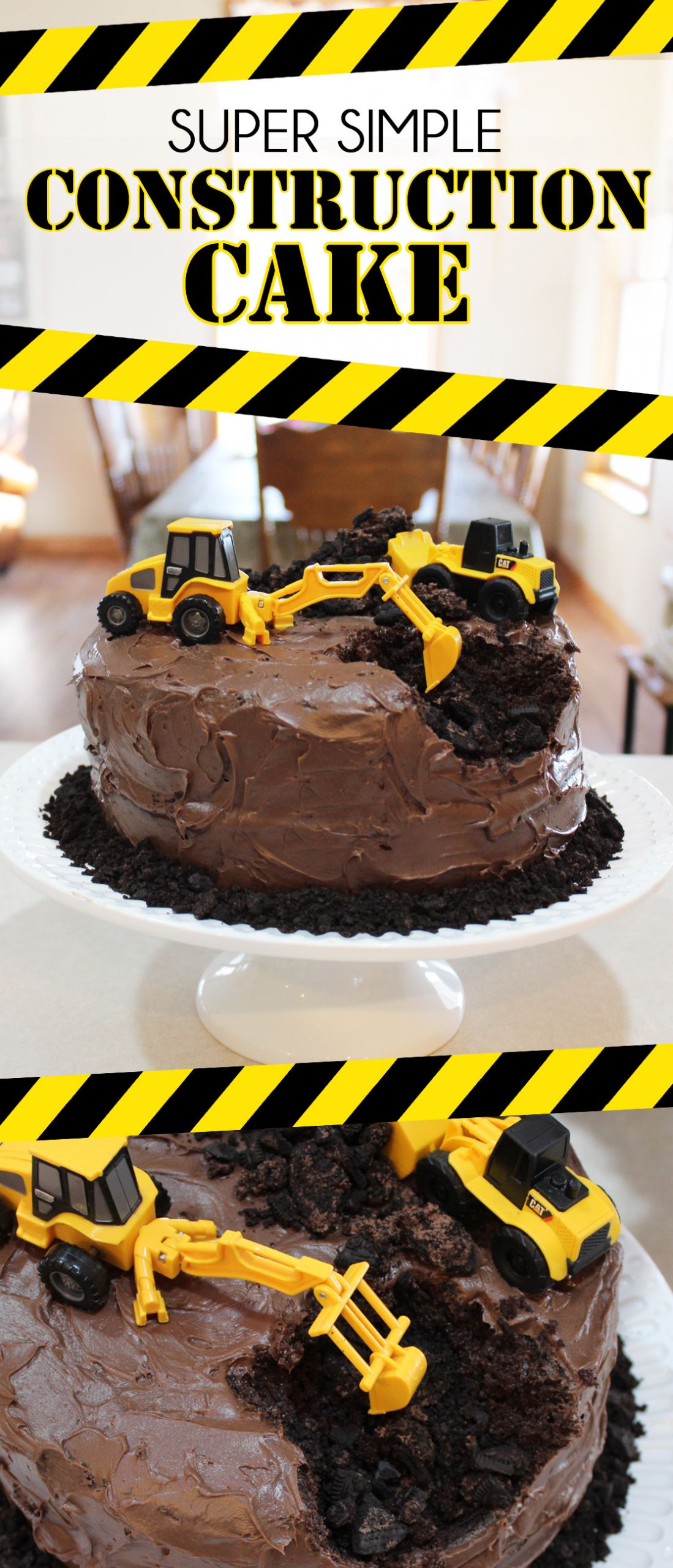 Construction Birthday Cakes
 Super Simple Construction Themed Birthday Cake