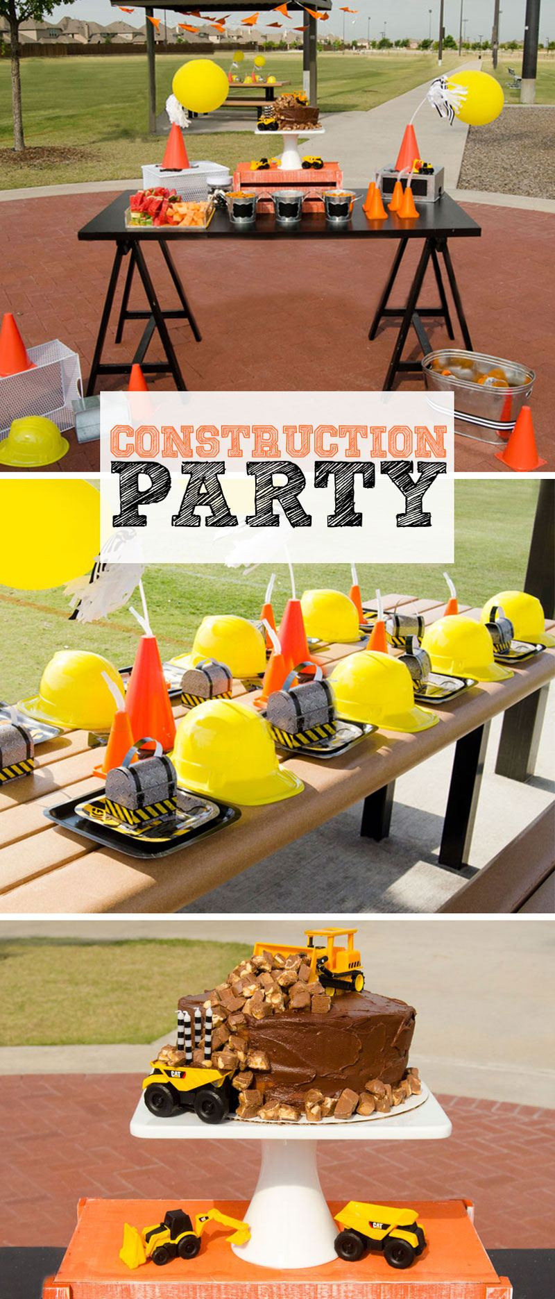 Construction Birthday Decorations
 DIY Construction Party Ideas by Lindi Haws of Love The Day