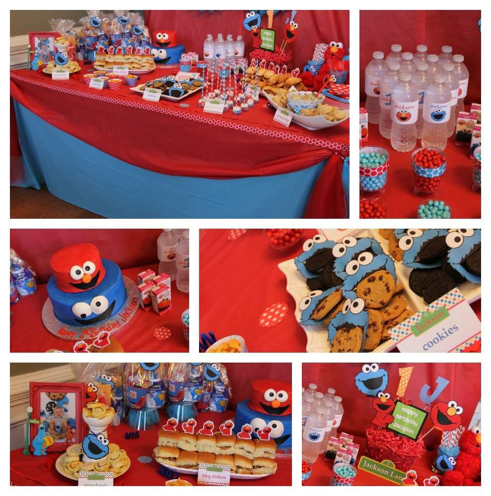 Cookie Monster Birthday Party Ideas
 Elmo & Cookie Monster Birthday Party Ideas