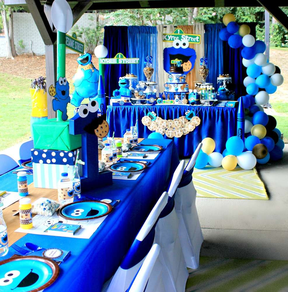 Cookie Monster Birthday Party Ideas
 Cookie Monster Sesame street Birthday Party Ideas