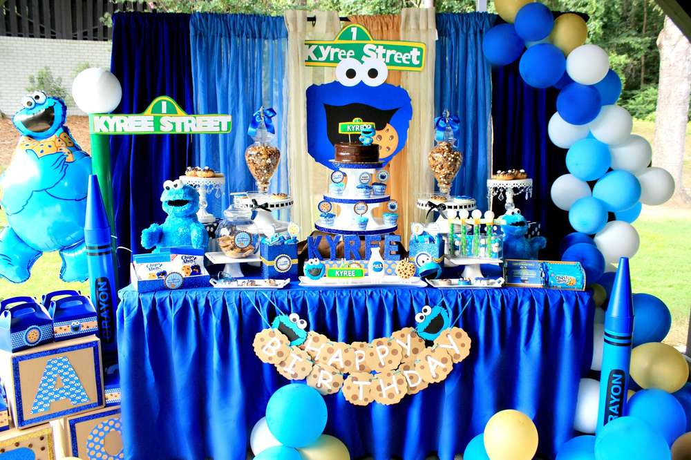 Cookie Monster Birthday Party Ideas
 Cookie Monster Sesame street Birthday Party Ideas