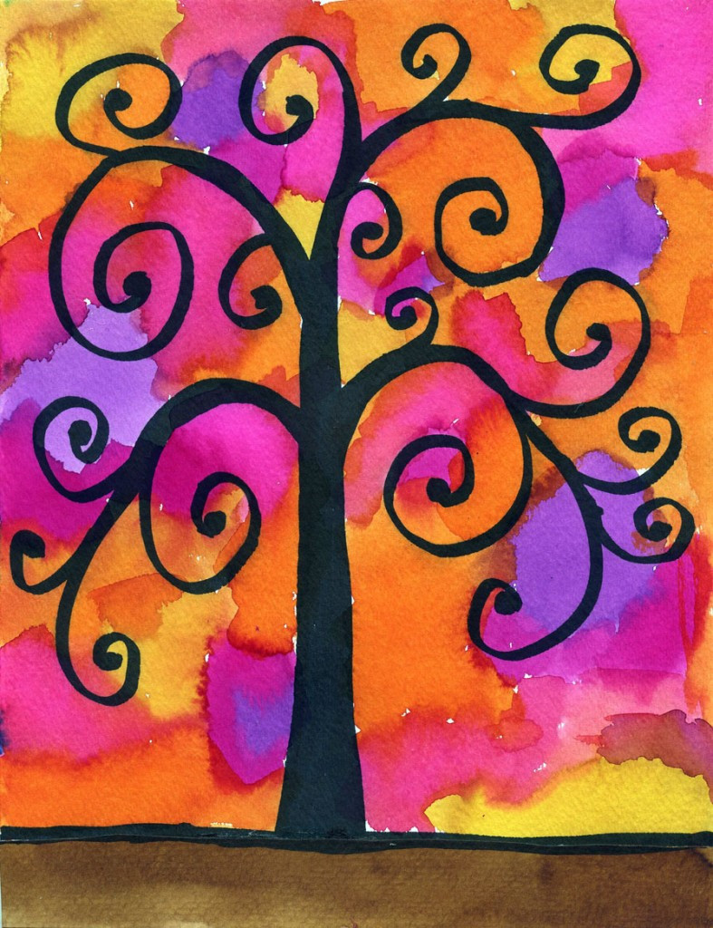 Cool Paintings For Kids
 Klimt Tree of Life Drawing · Art Projects for Kids
