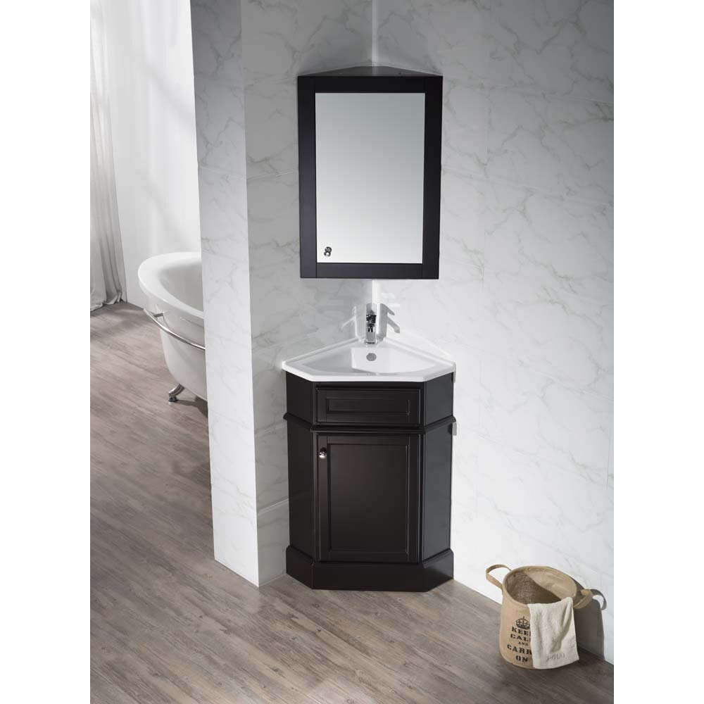 Corner Bathroom Vanity
 Home Loft Concepts 26 5" Single Corner Bathroom Vanity Set