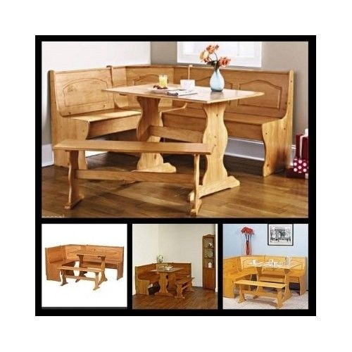 Corner Kitchen Table With Storage
 Corner Dining Set Kitchen Breakfast Nook Wooden Table