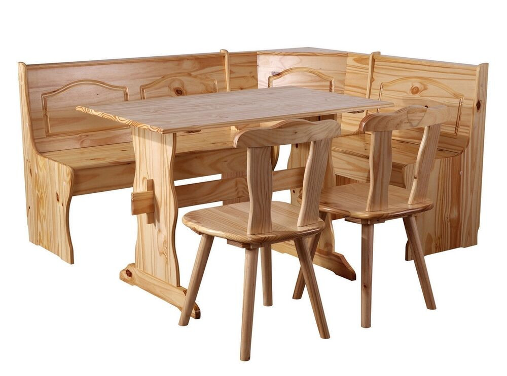 Corner Kitchen Table With Storage
 Corner Kitchen Bench Table 2 Chairs Storage Solid Wooden