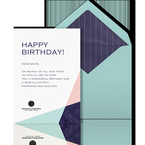 Corporate Birthday Cards
 Scheduled Sendings via email or post