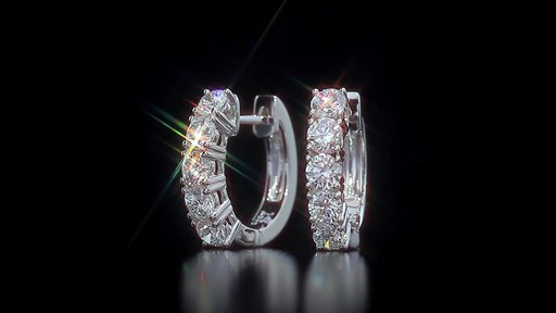 Costco Diamond Earrings
 Round Brilliant Diamond Hoop Earring 14kt White Gold