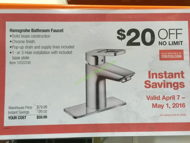 Costco Faucets Bathroom
 costco hansgrohe logis loop chrome bath faucet