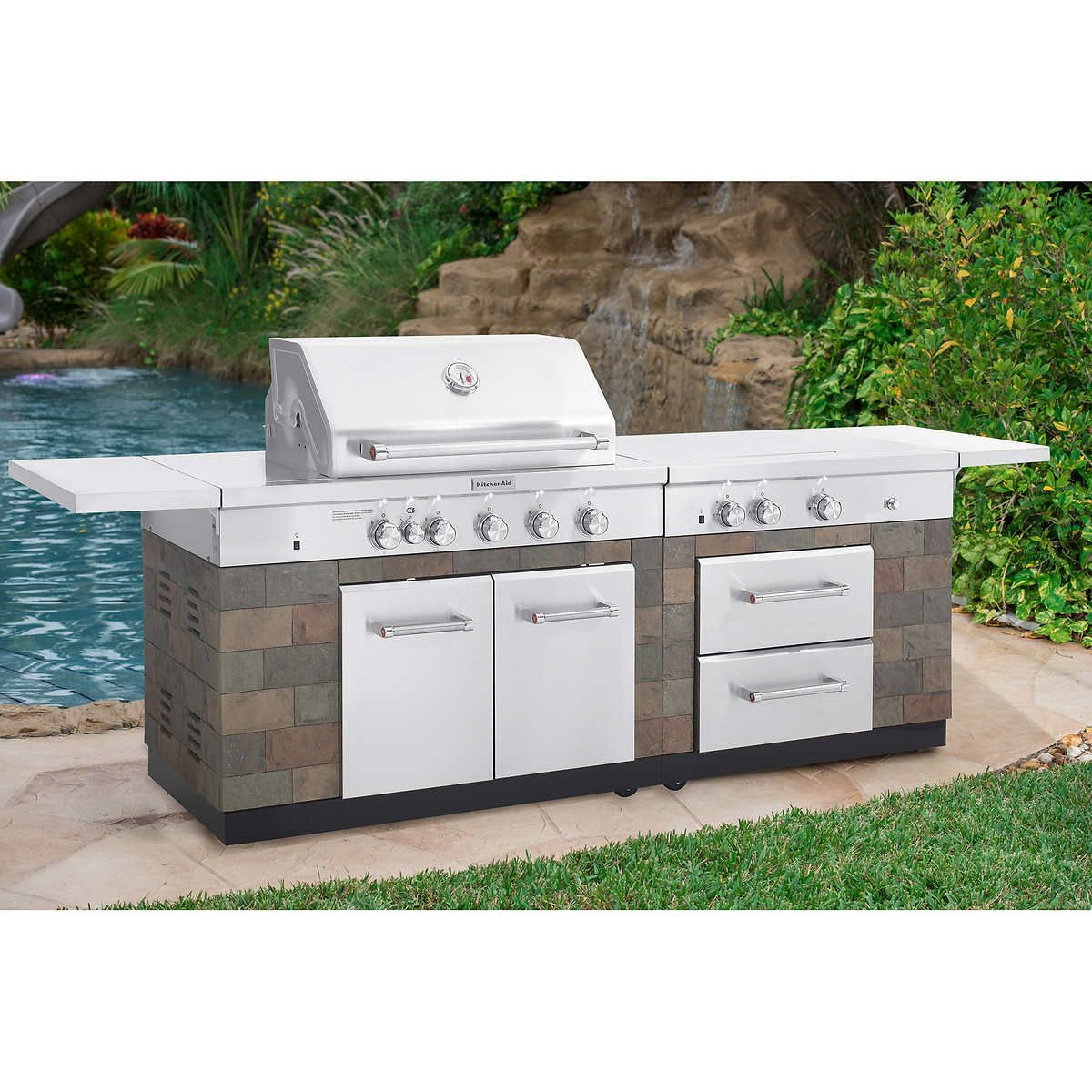 Costco Outdoor Kitchen
 KitchenAid 9 burner Island Grill