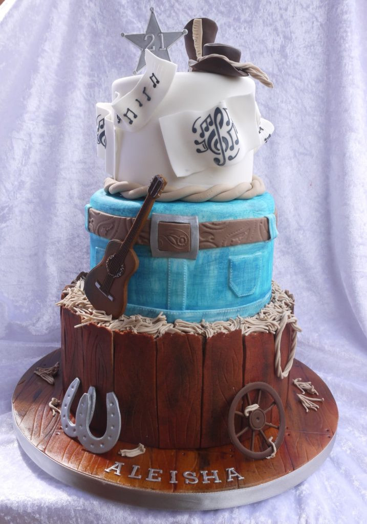 Country Birthday Cakes
 21st Birthday Cake – Country Music – Bake Me A Cake
