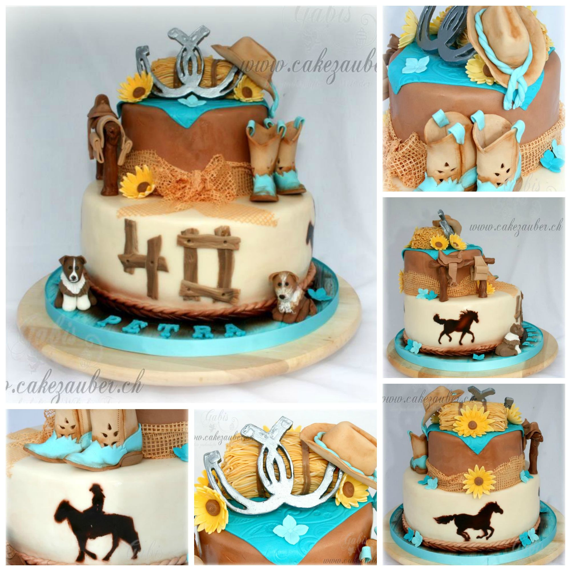Country Birthday Cakes
 Womans Country Western Cake