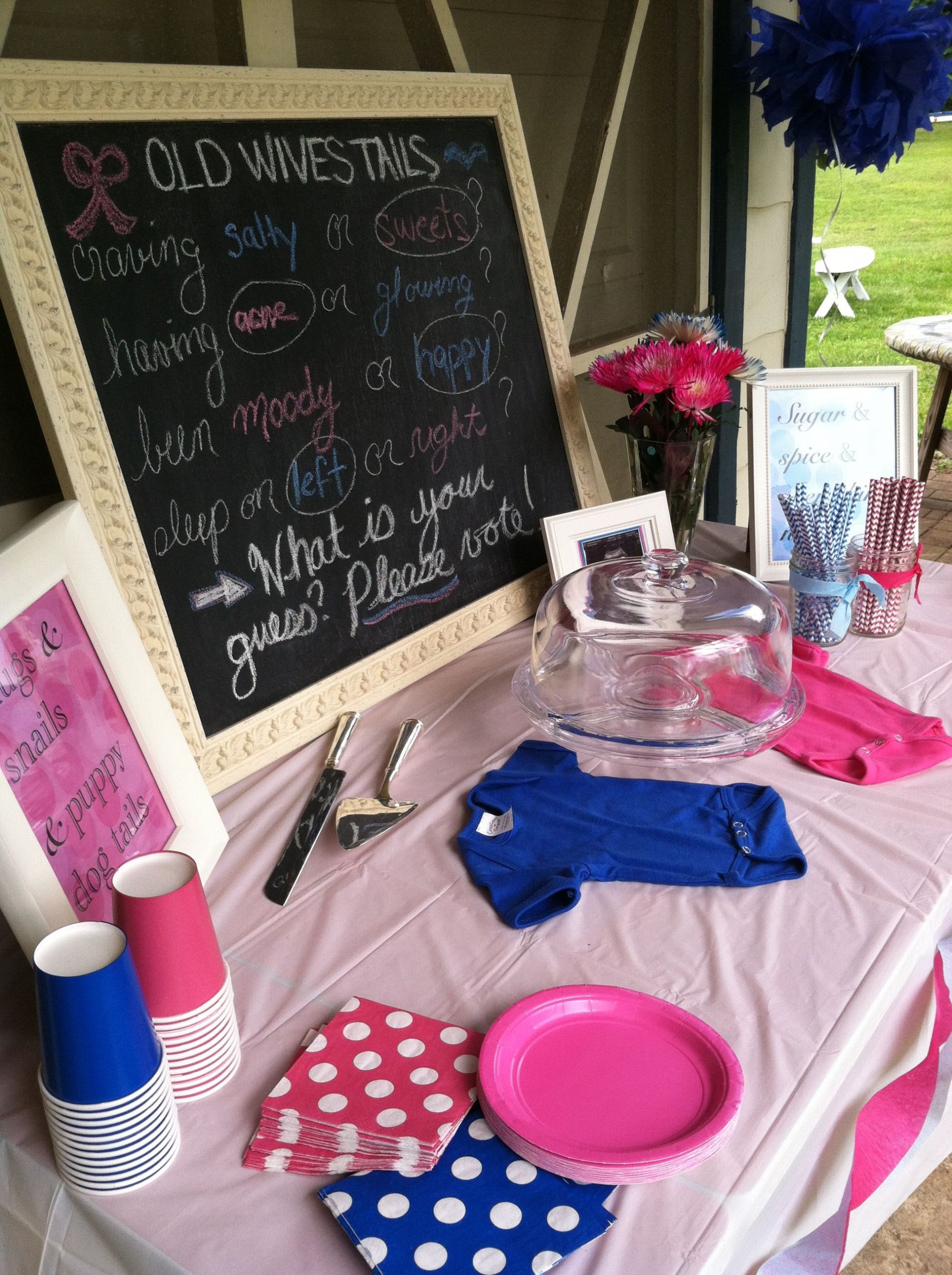 Country Gender Reveal Party Ideas
 Gender reveal party chalkboard table decorations