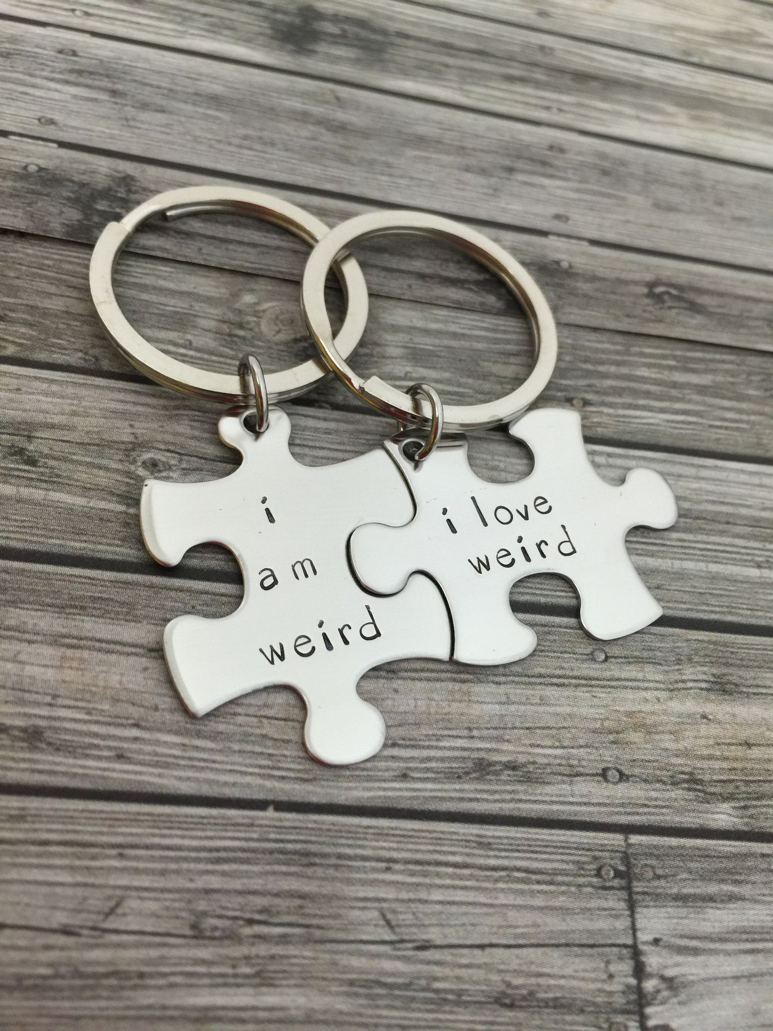 Couples Gift Ideas For Him
 I am weird I love weird Couples Keychains Couples Gift