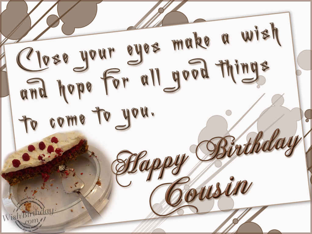 Cousin Birthday Quotes
 Happy Birthday Wishes for Cousin Sister and Brother