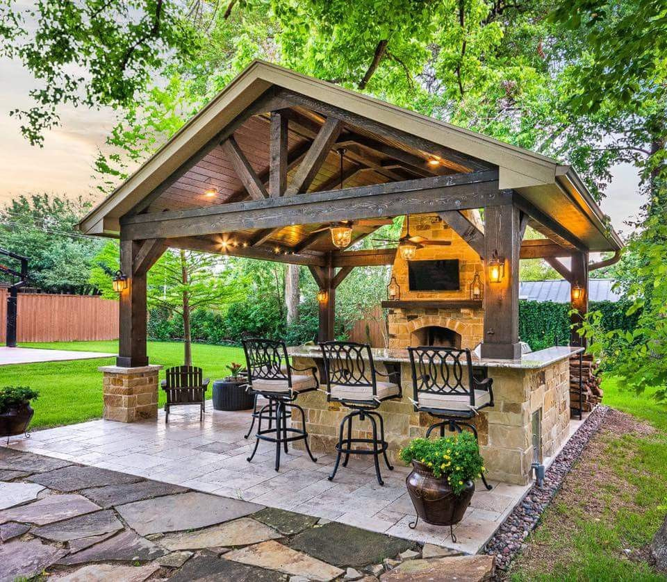 Covered Outdoor Kitchen Structures
 Out door kitchen in 2019