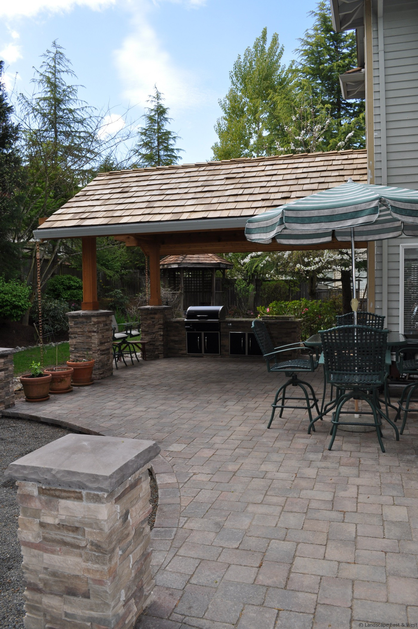 Covered Outdoor Kitchen Structures
 Outdoor Kitchen Designs for Portland Oregon Landscaping