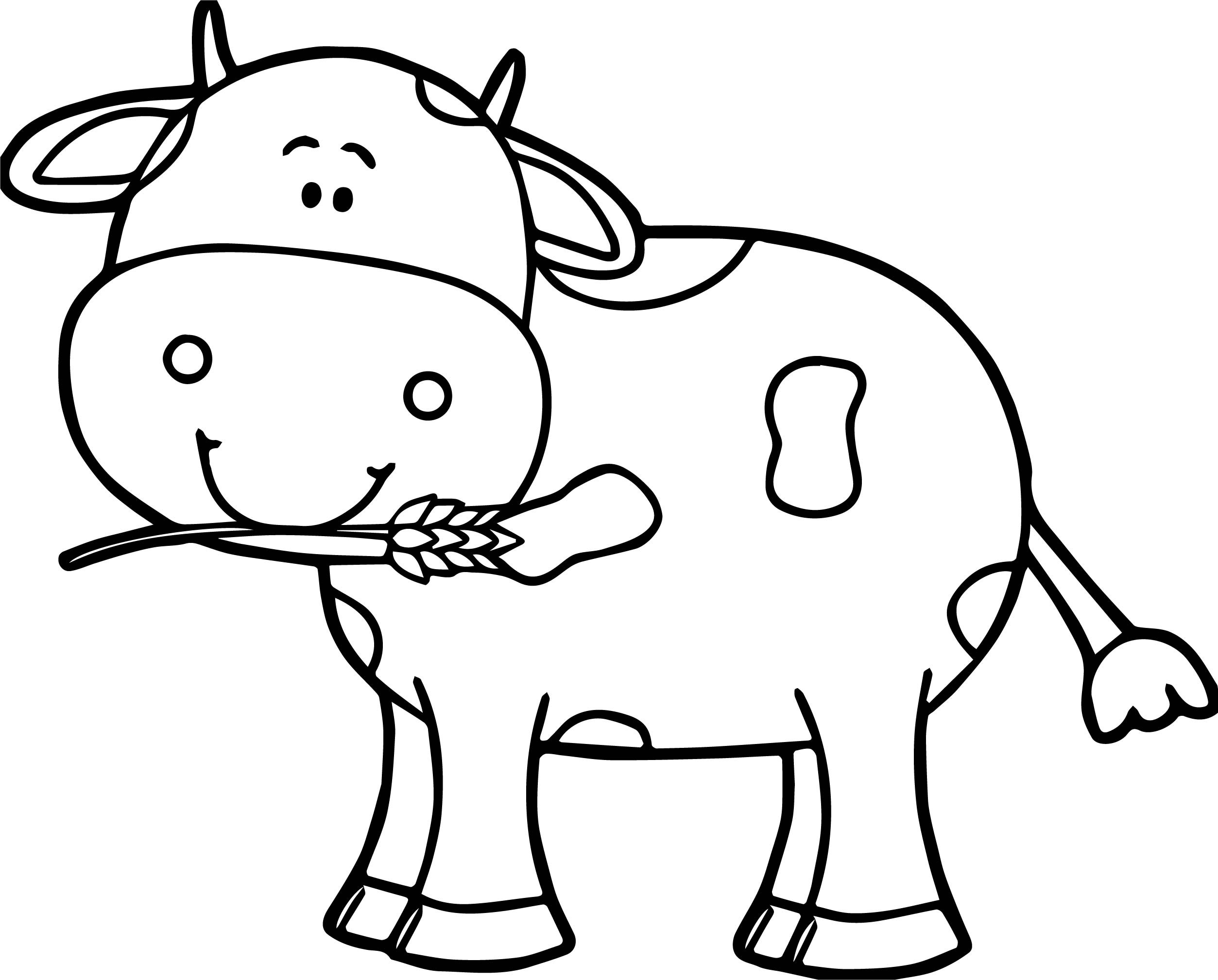 Cow Coloring Pages Free Printable
 Cute Cow Coloring Page