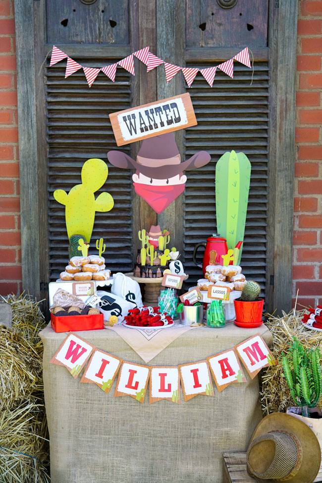 Cowboy Birthday Party Decorations
 Wild West Cowboy Themed Birthday Party Pretty My Party