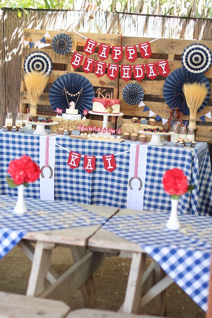 Cowboy Birthday Party Decorations
 Kara s Party Ideas Western Cowboy Birthday Party