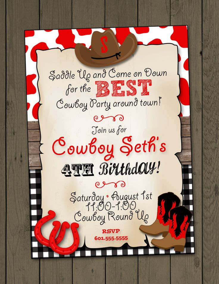 Cowboy Birthday Party Invitations
 FREE Cowboy Birthday Invitations – FREE Printable Birthday