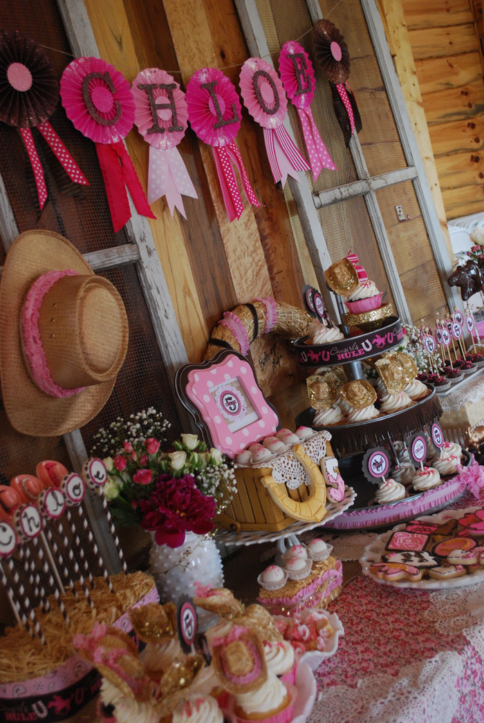 Cowgirl Decorations For Birthday Party
 Kara s Party Ideas Cowgirl Princess Party Planning Ideas