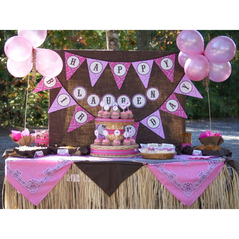 Cowgirl Decorations For Birthday Party
 Cowgirl Birthday Party Printable Collection