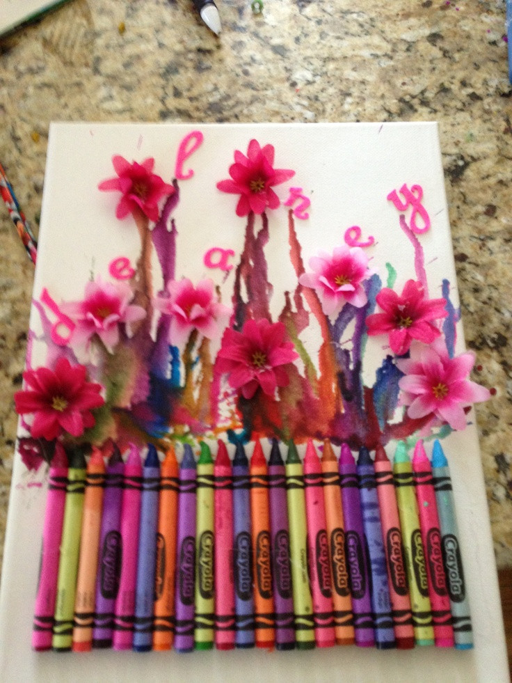 Craft Birthday Gift Ideas
 Melted Crayon Craft really cute girl s birthday t