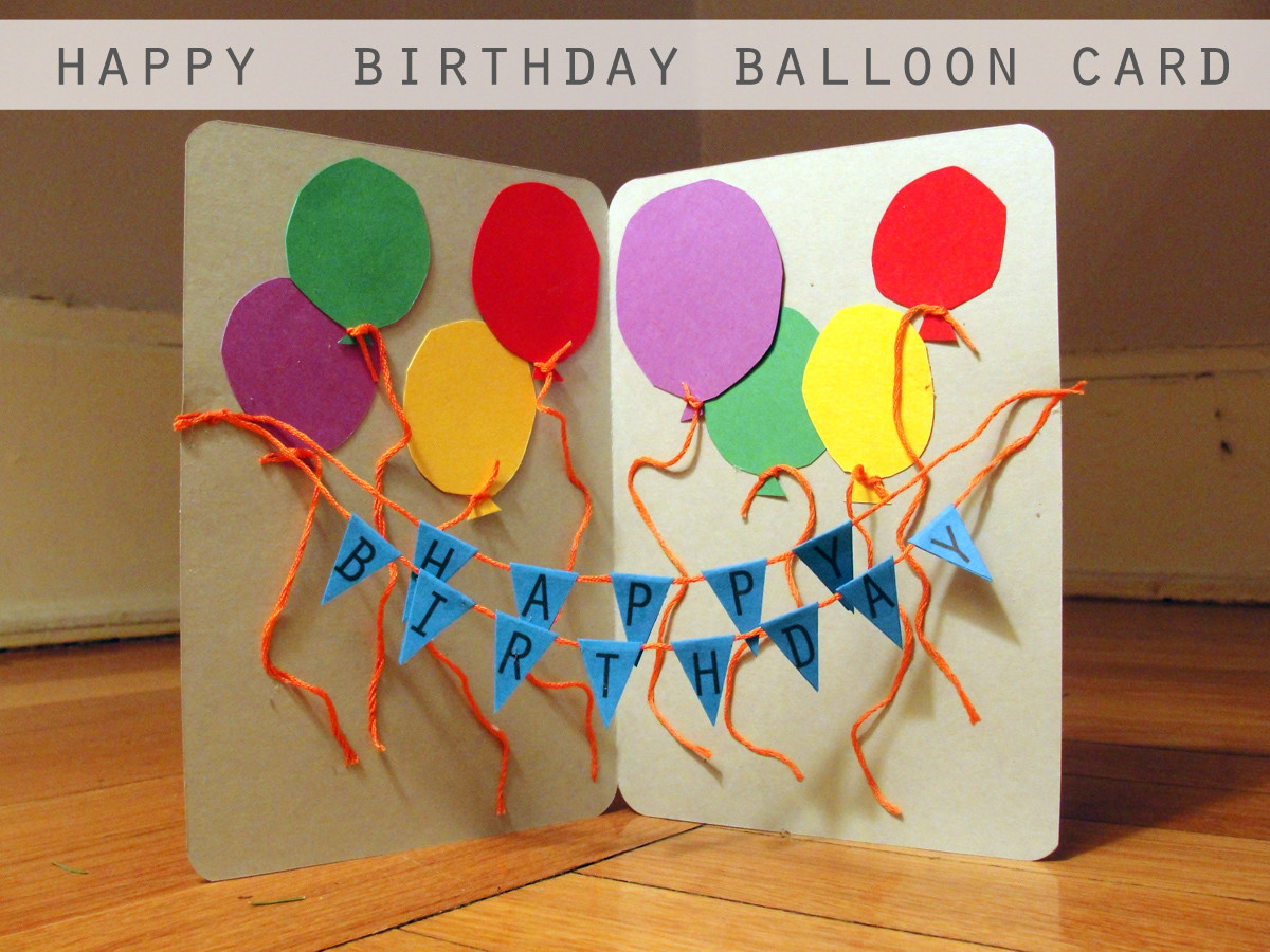 Craft Birthday Gift Ideas
 Happy Birthday Balloon Card