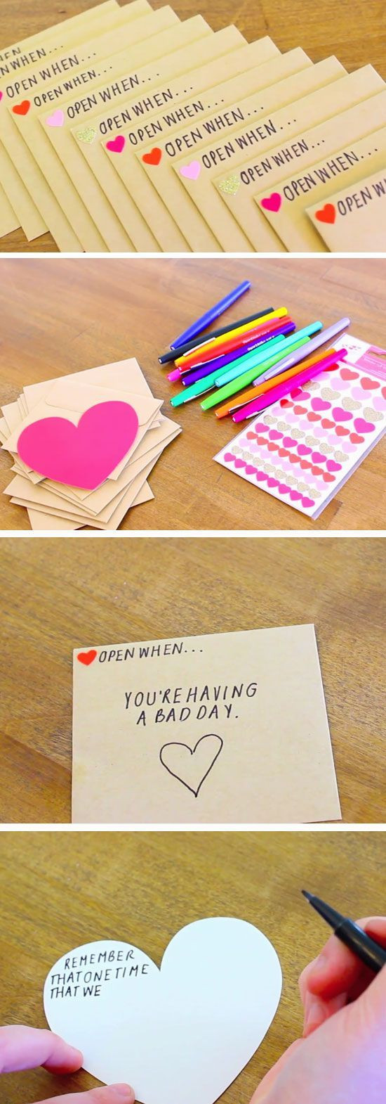 Craft Gift Ideas For Boyfriend
 Open When Envelopes