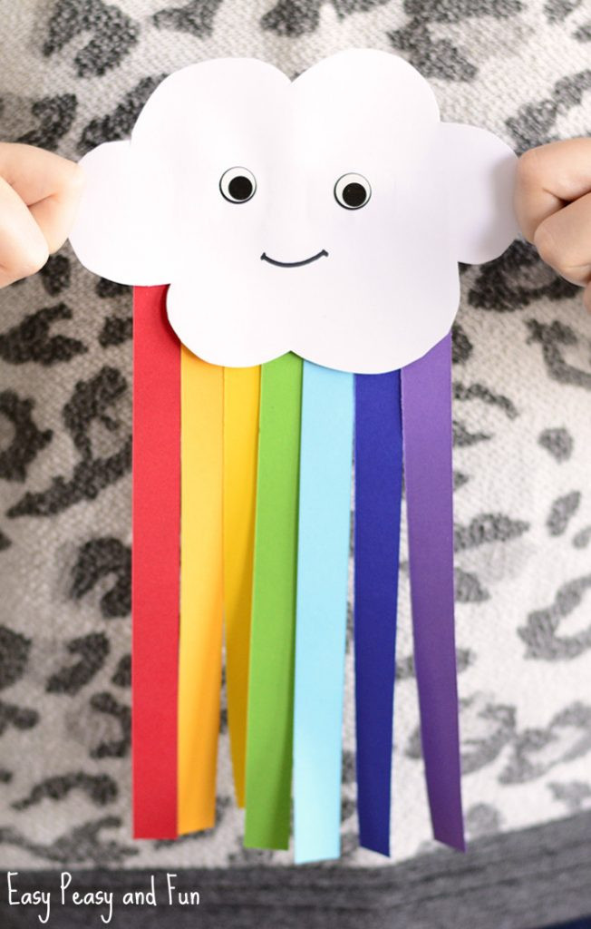 Craft Ideas For Preschoolers
 Smiling Cloud with Rainbow