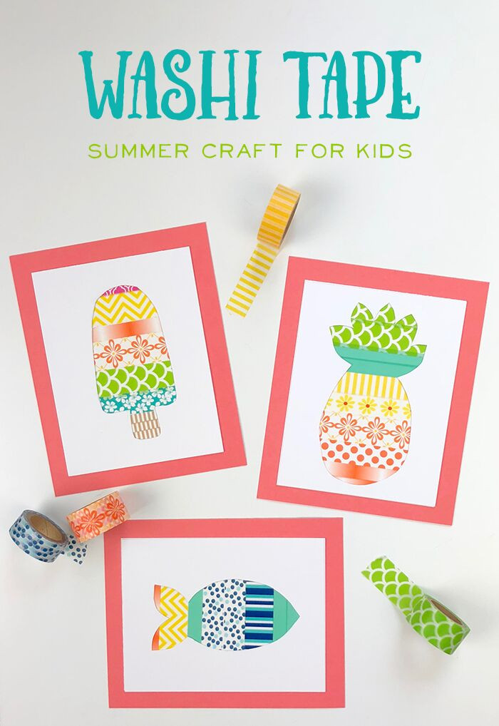 Craft Ideas Toddlers
 A Fun Washi Tape Summer Crafts for Kids The Idea Room