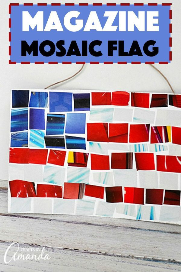 Craft Magazines For Adults
 Made from recycled magazines this magazine mosaic flag is