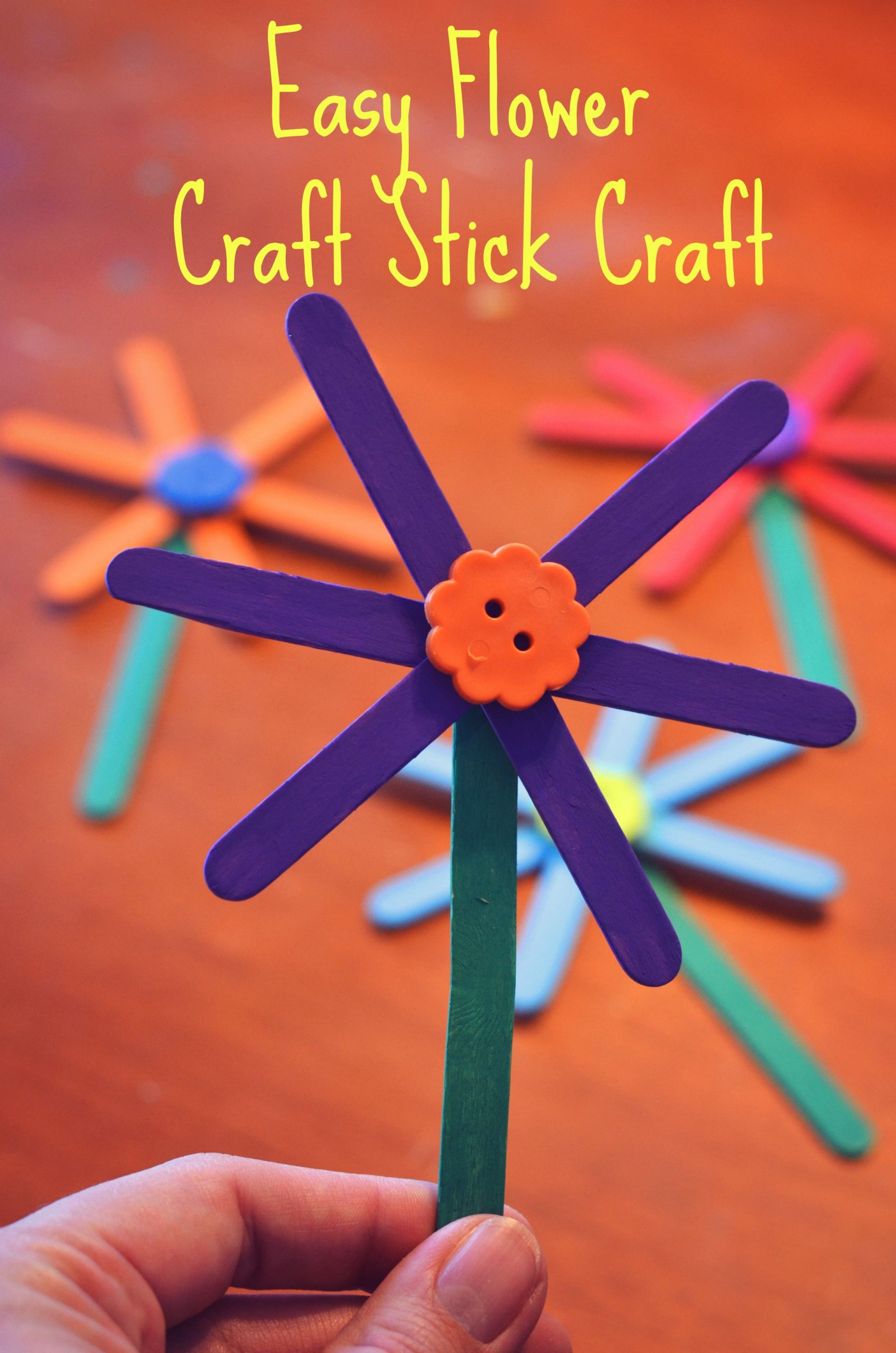 Craft Project For Toddler
 Easy Flower Craft Stick Craft for Kids