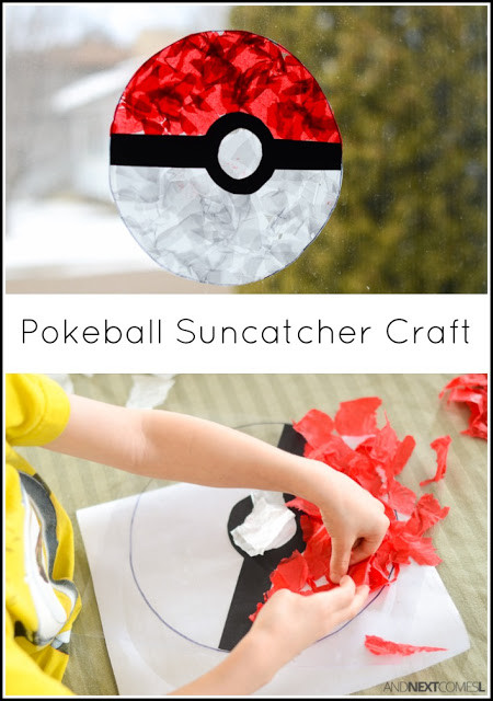 Craft Project For Toddler
 Pokeball Suncatcher Pokemon Craft for Kids