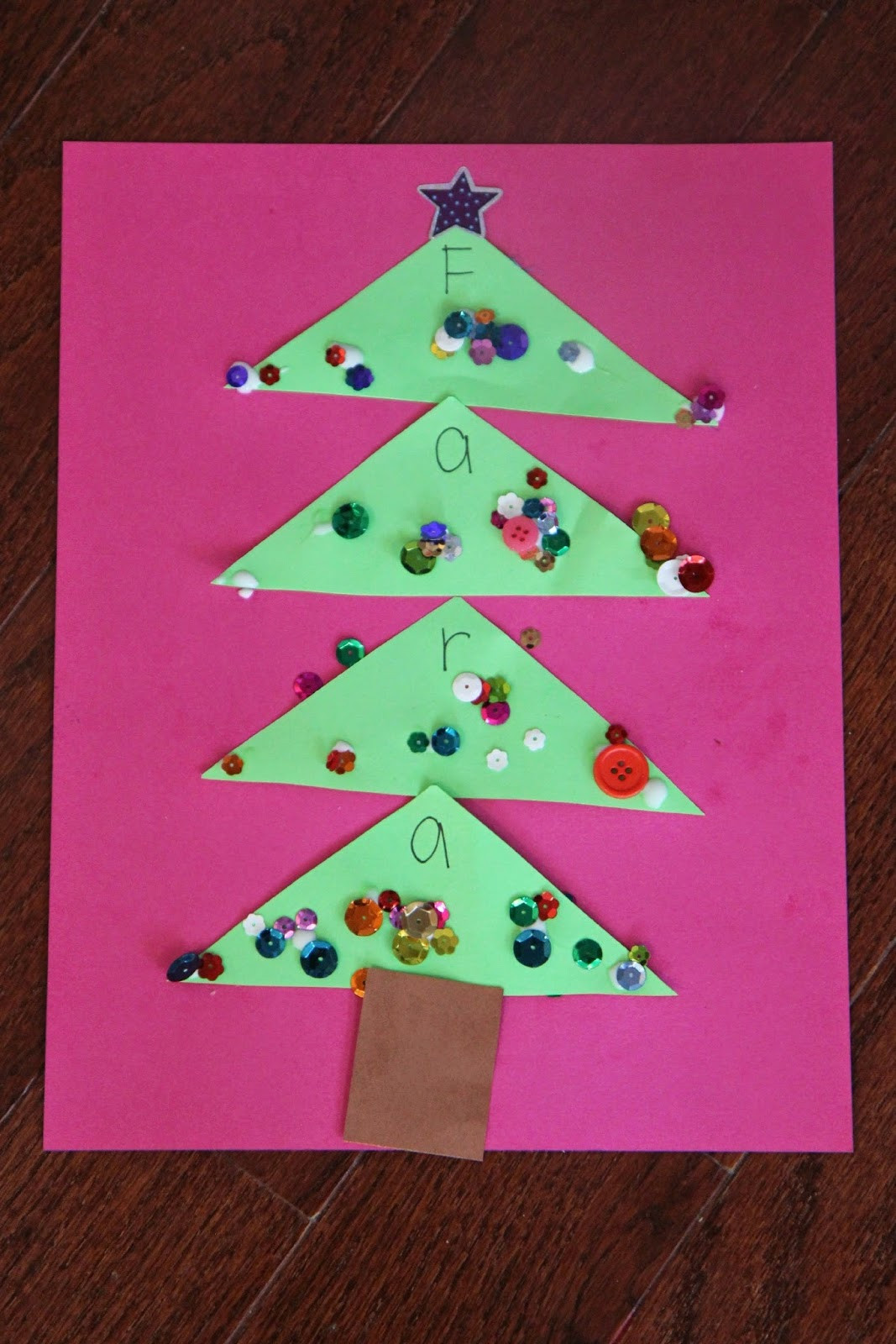 Craft Project For Toddler
 Toddler Approved Sparkly Name Christmas Tree Craft for Kids