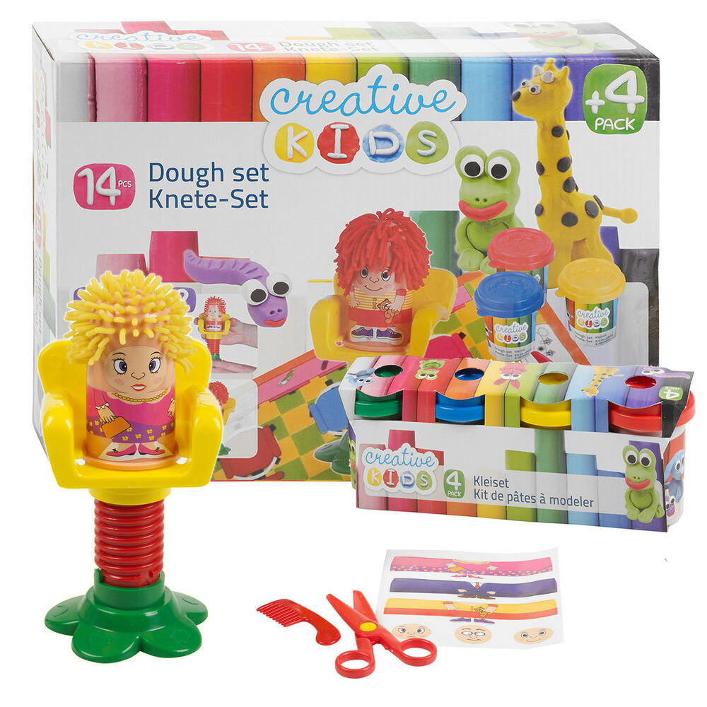 Craft Sets For Toddlers
 14 Piece Play Dough Hairdressing Craft Gift Set Tubs