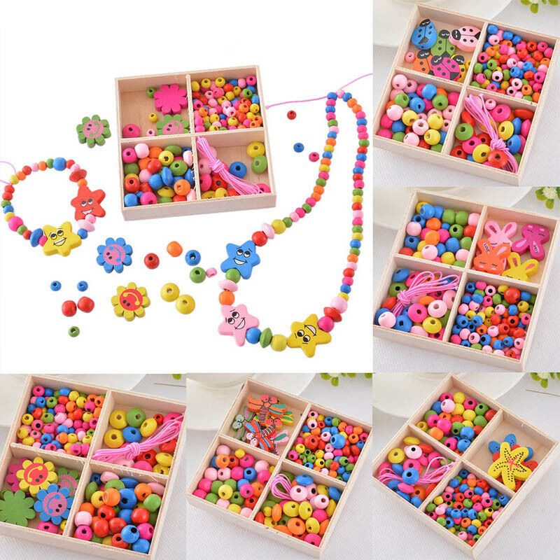 Craft Sets For Toddlers
 1Box DIY Kids Crafts Creative Wood Beads Kit Jewelry